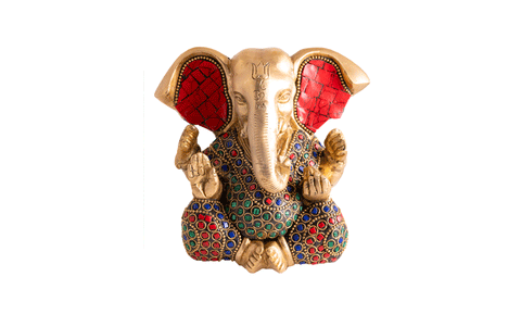 Ganesha with pebbles, 12 cm