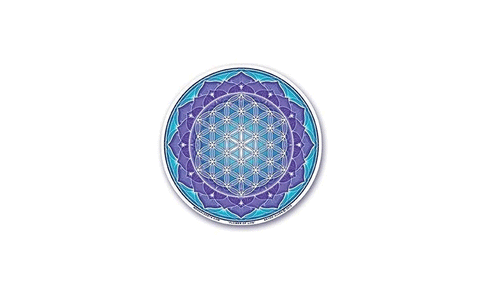 Flower of life yantra sticker, double-sided