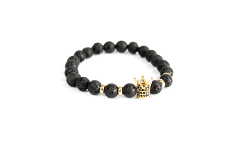 Lava bracelet with crown