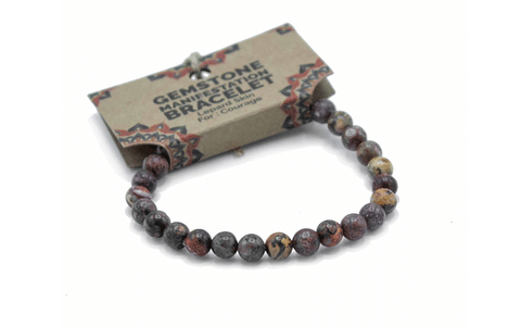 Bracelet made of natural stones/ Leopard skin
