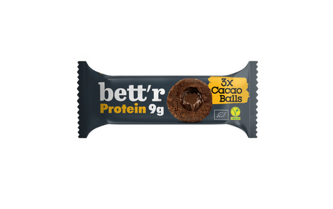 Proteīna bumbas ar kakao pildījumu BIO, 45g (3x15g)