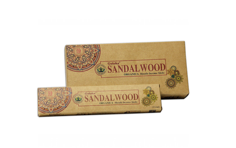 Goloka Organica Sandalwood incense sticks, 15g*