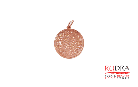 Shri yantra pendant, copper