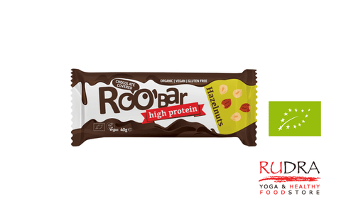 Roo'Bar proteīna batoniņš (Hazelnuts), 40g (ieteic. līdz: 26.03.2025.)